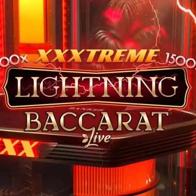 XXXtreme Lightning Baccarat online game logo by Evolution on ivibet-kasyna.pl